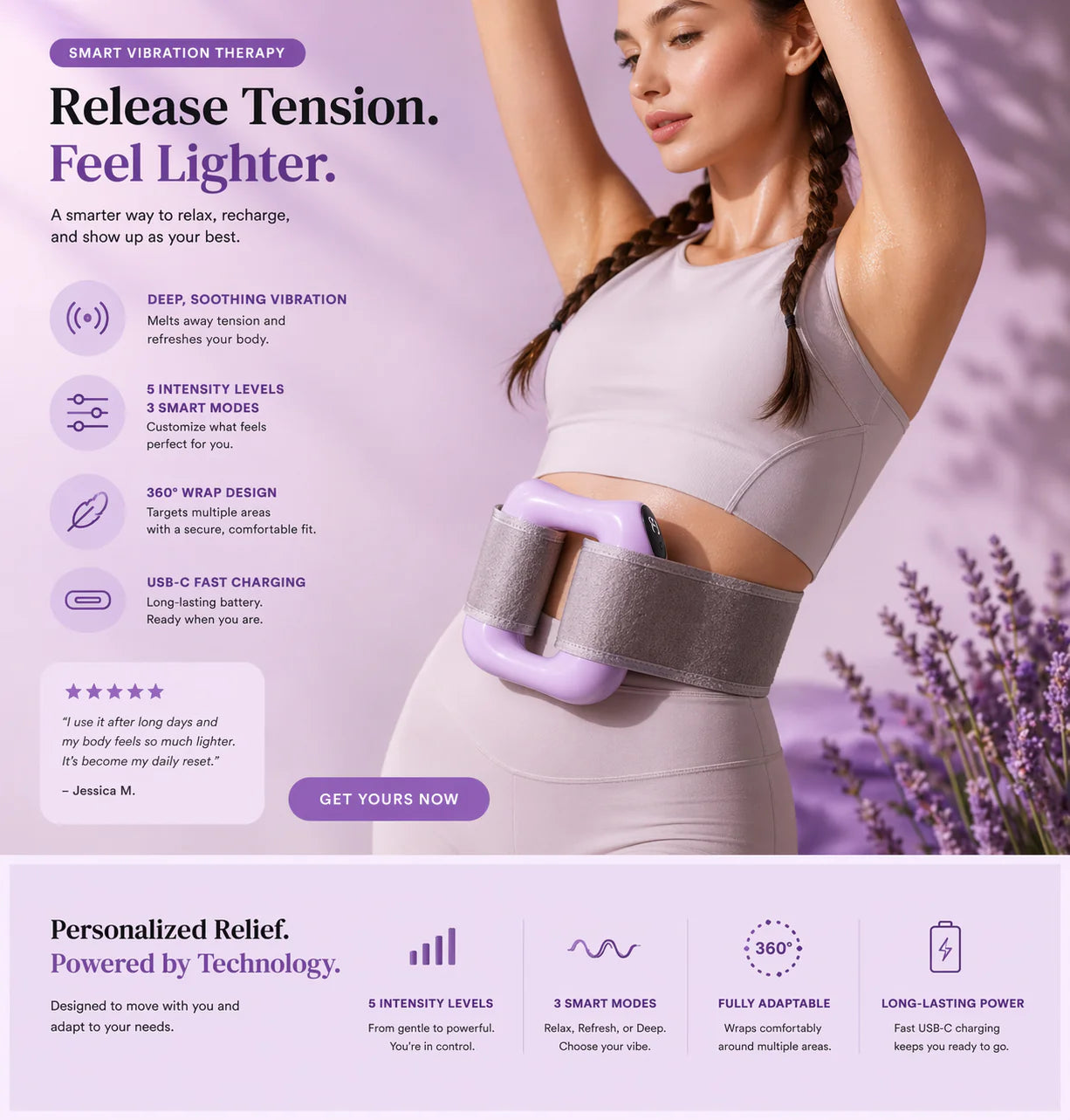 ZenBelt smart neck and shoulder massager device