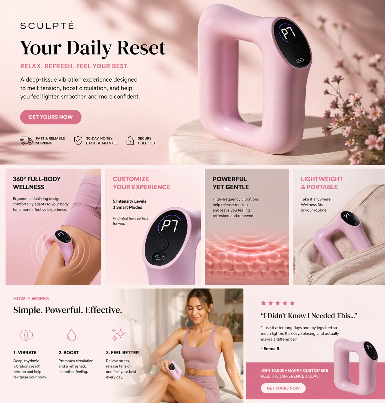 ZenBelt smart neck and shoulder massager device