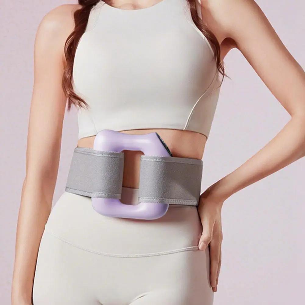 Purple waist trimmer belt for fitness and core support during workouts
